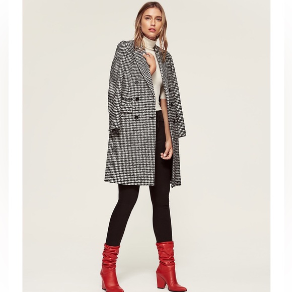 The Kooples - Mark Graphic Houndstooth wool coat - Picture 5 of 14